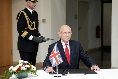 Empfang des Verteidigungsministers des Vereinigten Königreichs in Berlin