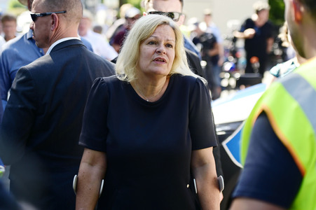 Besuch von Nancy Faeser bei der Bundespolizei an der deutsch-polnischen Grenze in Görlitz