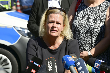 Besuch von Nancy Faeser bei der Bundespolizei an der deutsch-polnischen Grenze in Görlitz
