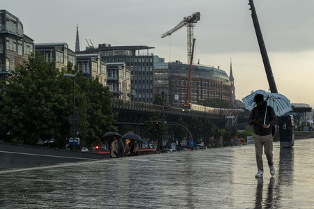 Starke Regenfälle in Hamburg