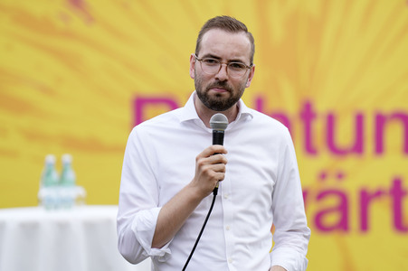 Landtagswahlkampf der FDP in Blankenfelde-Mahlow