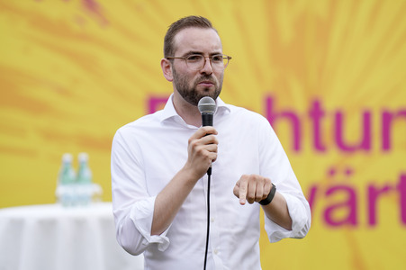 Landtagswahlkampf der FDP in Blankenfelde-Mahlow