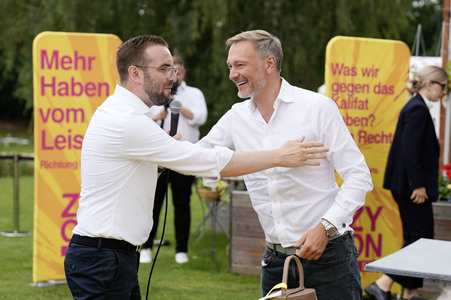 Landtagswahlkampf der FDP in Blankenfelde-Mahlow