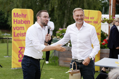 Landtagswahlkampf der FDP in Blankenfelde-Mahlow