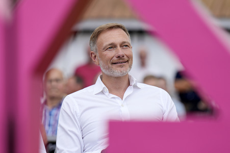 Landtagswahlkampf der FDP in Blankenfelde-Mahlow