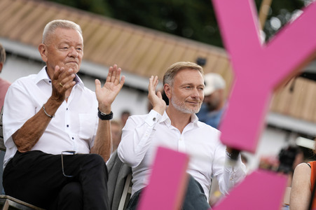 Landtagswahlkampf der FDP in Blankenfelde-Mahlow