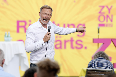 Landtagswahlkampf der FDP in Blankenfelde-Mahlow