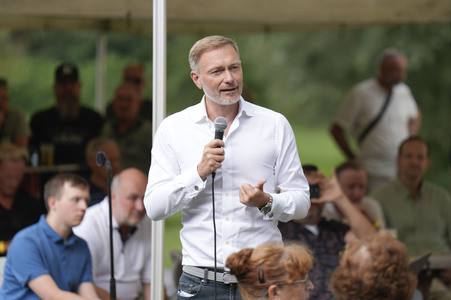 Landtagswahlkampf der FDP in Blankenfelde-Mahlow