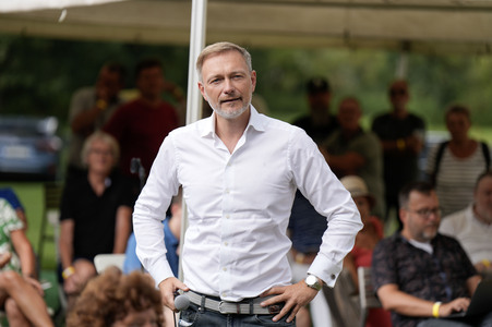Landtagswahlkampf der FDP in Blankenfelde-Mahlow
