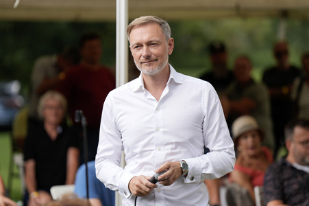 Landtagswahlkampf der FDP in Blankenfelde-Mahlow