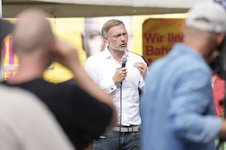 Landtagswahlkampf der FDP in Blankenfelde-Mahlow