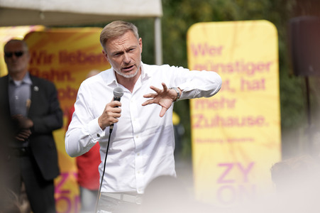 Landtagswahlkampf der FDP in Blankenfelde-Mahlow