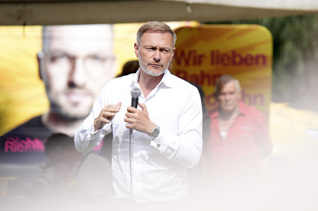 Landtagswahlkampf der FDP in Blankenfelde-Mahlow