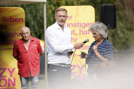 Landtagswahlkampf der FDP in Blankenfelde-Mahlow