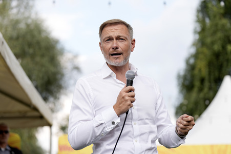 Landtagswahlkampf der FDP in Blankenfelde-Mahlow