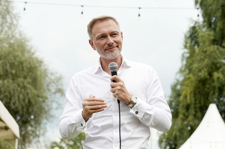 Landtagswahlkampf der FDP in Blankenfelde-Mahlow