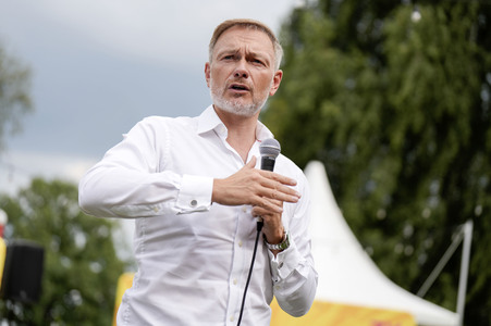 Landtagswahlkampf der FDP in Blankenfelde-Mahlow