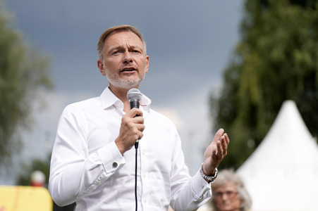 Landtagswahlkampf der FDP in Blankenfelde-Mahlow