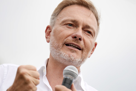 Landtagswahlkampf der FDP in Blankenfelde-Mahlow