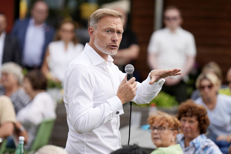 Landtagswahlkampf der FDP in Blankenfelde-Mahlow