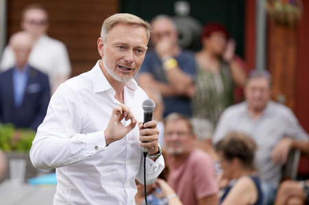 Landtagswahlkampf der FDP in Blankenfelde-Mahlow