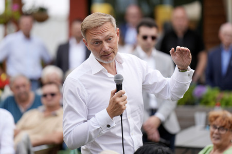 Landtagswahlkampf der FDP in Blankenfelde-Mahlow