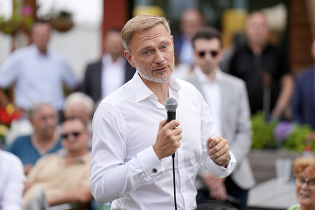 Landtagswahlkampf der FDP in Blankenfelde-Mahlow