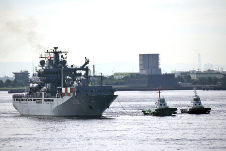 Ankunft von Schiffen der Deutschen Marine in Tokio