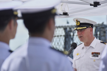 Ankunft von Schiffen der Deutschen Marine in Tokio
