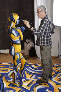 BODYART: Blau-Gelb Splash / Blue-Yellow Splash