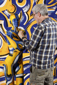 BODYART: Blau-Gelb Splash / Blue-Yellow Splash