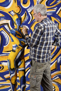 BODYART: Blau-Gelb Splash / Blue-Yellow Splash