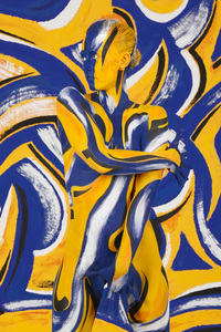 BODYART: Blau-Gelb Splash / Blue-Yellow Splash