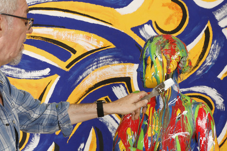 BODYART: Blau-Gelb Splash / Blue-Yellow Splash