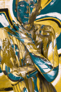 BODYART: Blau-Gelb Splash / Blue-Yellow Splash