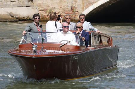 Ankunft von George Clooney und Brad Pitt am Palazzo del Casino, Internationale Filmfestspiele von Venedig 2024