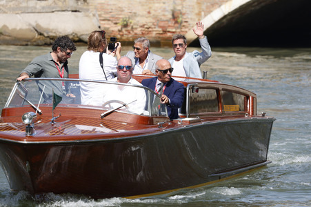 Ankunft von George Clooney und Brad Pitt am Palazzo del Casino, Internationale Filmfestspiele von Venedig 2024