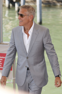Ankunft von George Clooney und Brad Pitt am Palazzo del Casino, Internationale Filmfestspiele von Venedig 2024