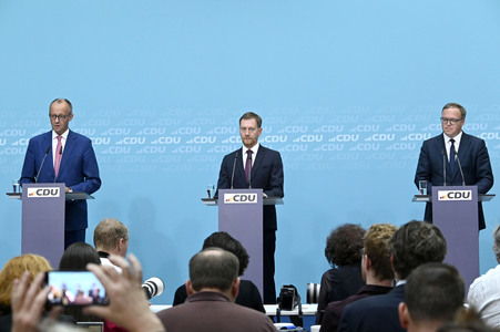 Pressekonferenz der CDU nach den Landtagswahlen in Thüringen und Sachsen in Berlin