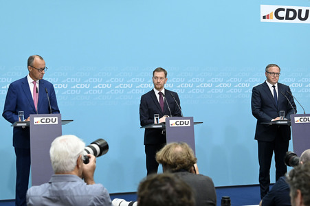 Pressekonferenz der CDU nach den Landtagswahlen in Thüringen und Sachsen in Berlin