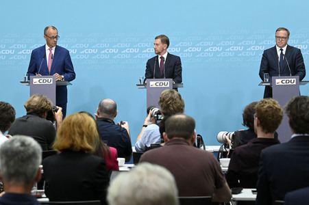 Pressekonferenz der CDU nach den Landtagswahlen in Thüringen und Sachsen in Berlin