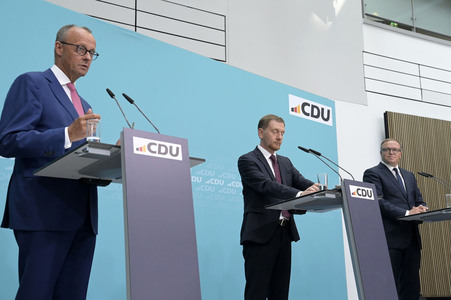 Pressekonferenz der CDU nach den Landtagswahlen in Thüringen und Sachsen in Berlin