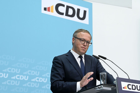 Pressekonferenz der CDU nach den Landtagswahlen in Thüringen und Sachsen in Berlin