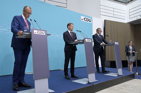Pressekonferenz der CDU nach den Landtagswahlen in Thüringen und Sachsen in Berlin