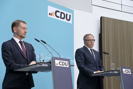 Pressekonferenz der CDU nach den Landtagswahlen in Thüringen und Sachsen in Berlin