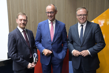 Pressekonferenz der CDU nach den Landtagswahlen in Thüringen und Sachsen in Berlin