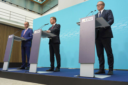 Pressekonferenz der CDU nach den Landtagswahlen in Thüringen und Sachsen in Berlin