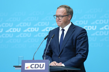 Pressekonferenz der CDU nach den Landtagswahlen in Thüringen und Sachsen in Berlin