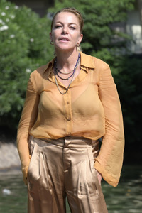 Ankunft von Claudia Gerini am Hotel Excelsior, Internationale Filmfestspiele von Venedig 2024