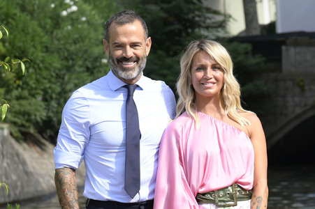 Ankunft von Katia Pedrotti und Ascanio Pacelli am Hotel Excelsior, Internationale Filmfestspiele von Venedig 2024